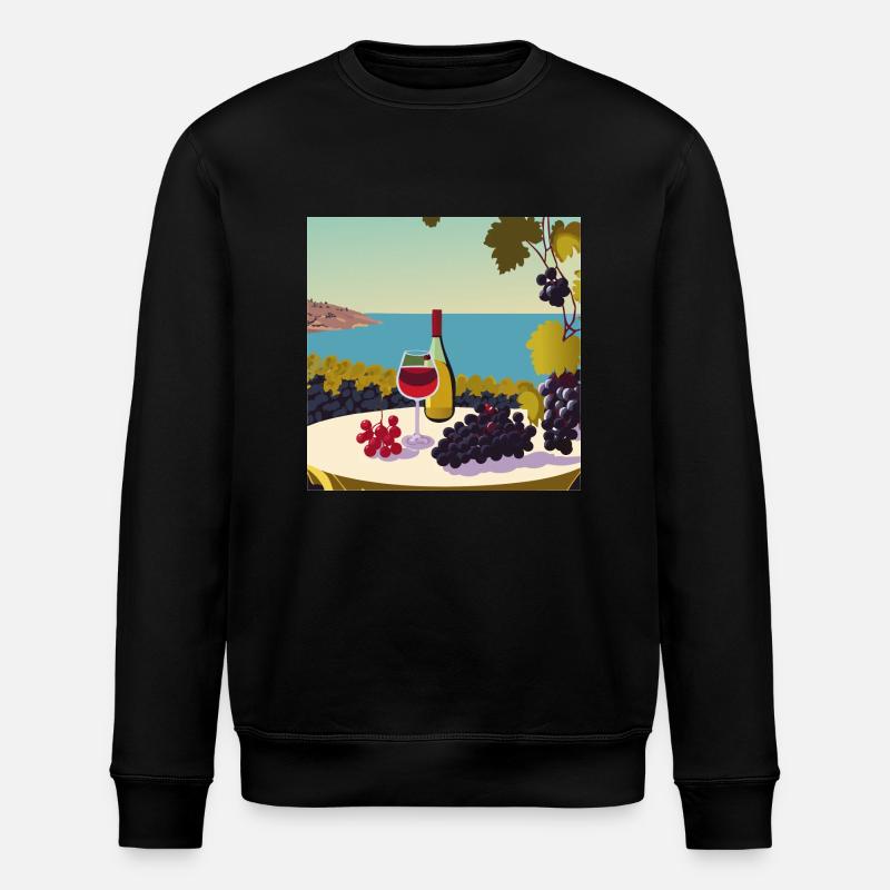 Wein / Rotwein / Weißwein - Stanley/Stella Unisex Bio-Sweatshirt ROLLER - Schwarz