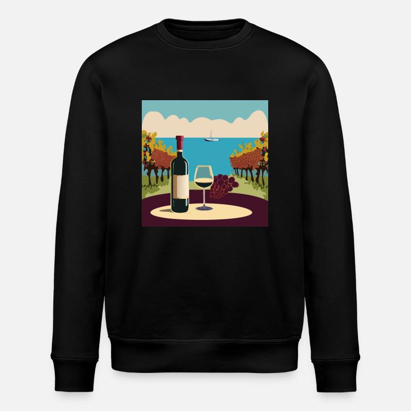 Wein / Rotwein / Weißwein - Stanley/Stella Unisex Bio-Sweatshirt ROLLER - Schwarz