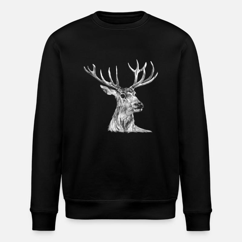 Cerf - Sweat bio ROLLER Stanley/Stella Unisexe - noir