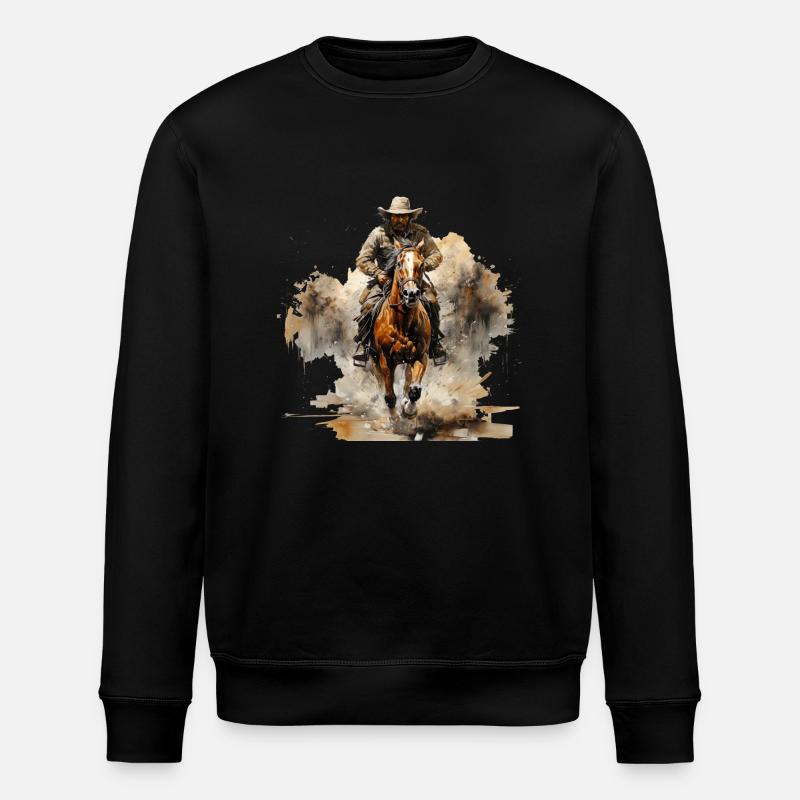 Cowboys et rodéo - Sweat bio ROLLER Stanley/Stella Unisexe - noir