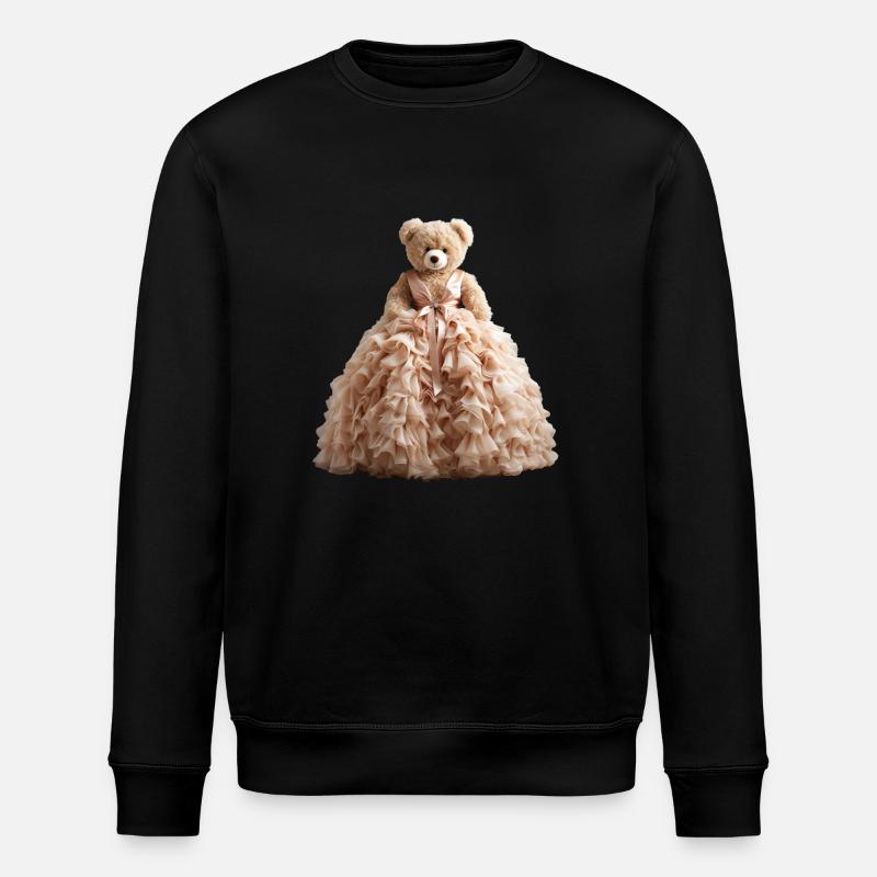 Teddy bear in wedding dress - Stanley/Stella ROLLER Unisex Organic Sweatshirt - black