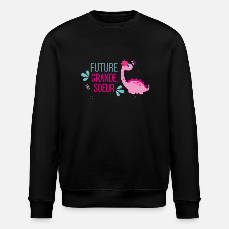 Future grande sœur - annonce grossesse - Sweat bio ROLLER Stanley/Stella Unisexe - noir