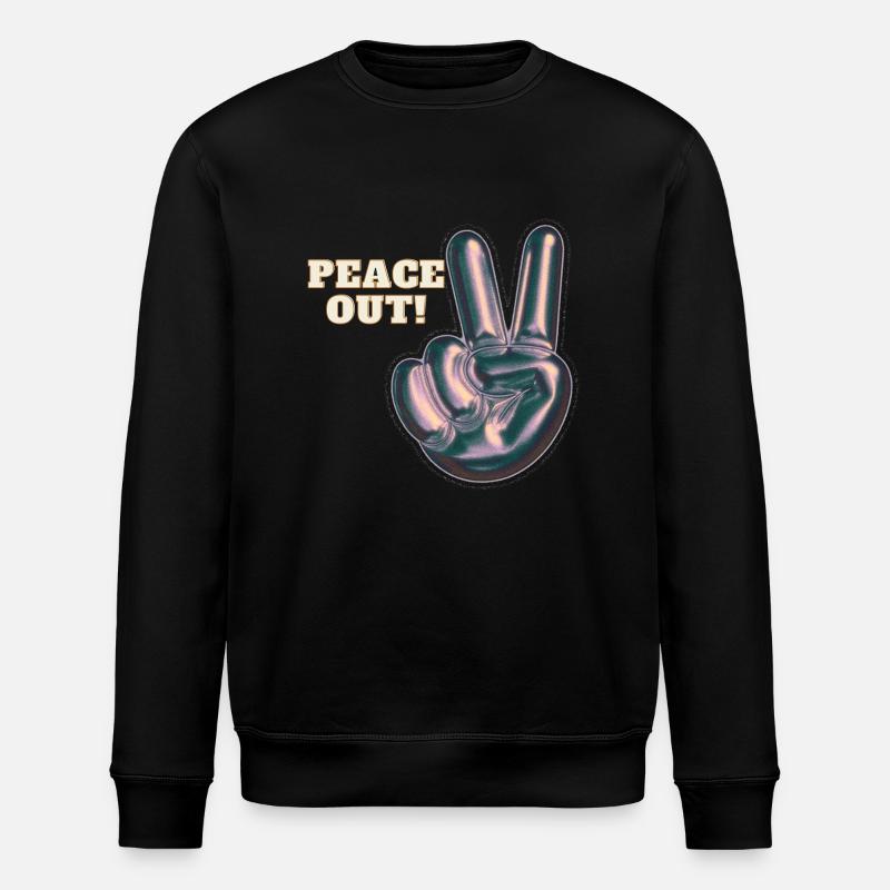 Peace out! - Stanley/Stella Unisex Bio-Sweatshirt ROLLER - Schwarz