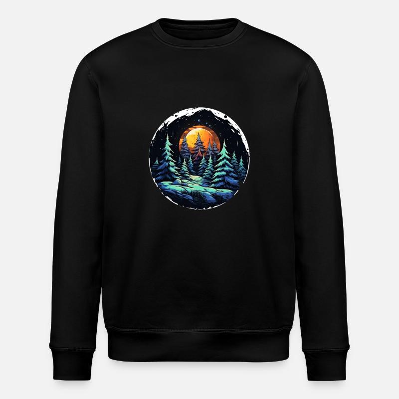 round christmas night - Stanley/Stella Unisex Bio-Sweatshirt ROLLER - Schwarz