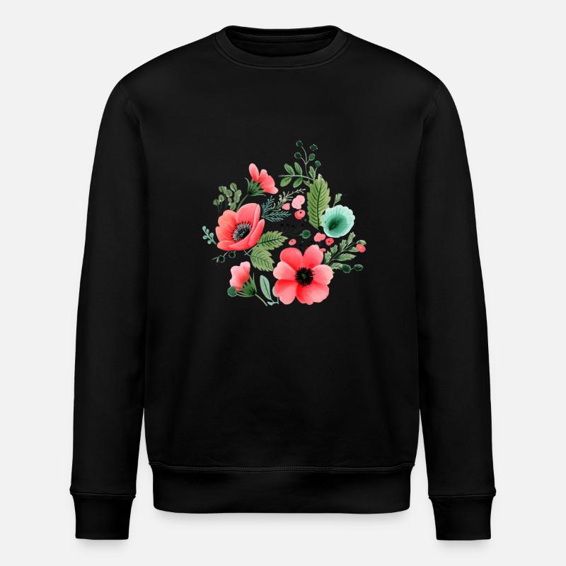 Fleurs de pastèque - Sweat bio ROLLER Stanley/Stella Unisexe - noir