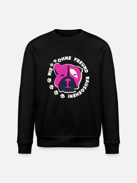Dog Wisdom - Walking - Dog Lovers - Stanley/Stella ROLLER Unisex Organic Sweatshirt - black