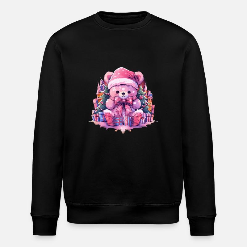 rosa teddy 4 - Stanley/Stella Unisex Bio-Sweatshirt ROLLER - Schwarz