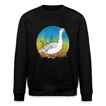 Gans - Stanley/Stella Unisex Bio-Sweatshirt ROLLER - Schwarz - Vorne - Nik (191cm)