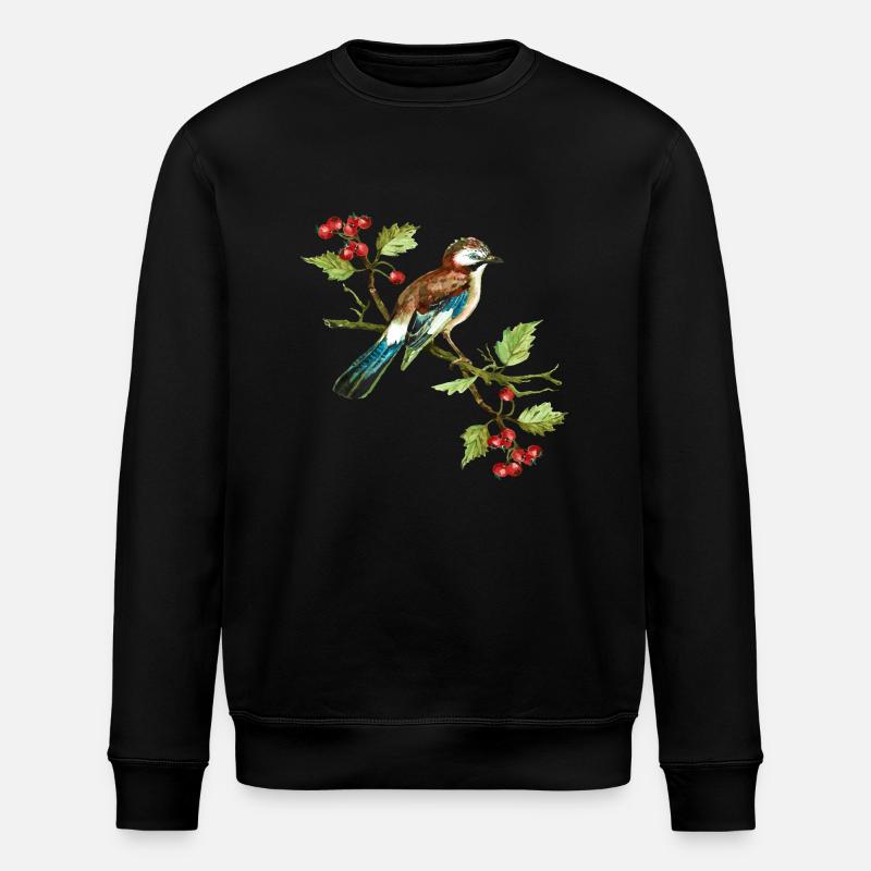 Bunter Vogel - Stanley/Stella Unisex Bio-Sweatshirt ROLLER - Schwarz