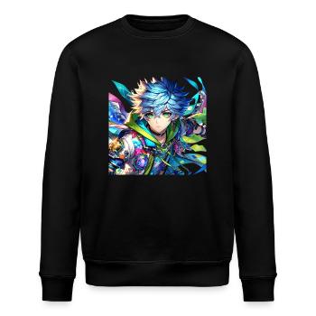 Manga Anime Junge - Stanley/Stella Unisex Bio-Sweatshirt ROLLER - Schwarz - Vorne - Nik (191cm)