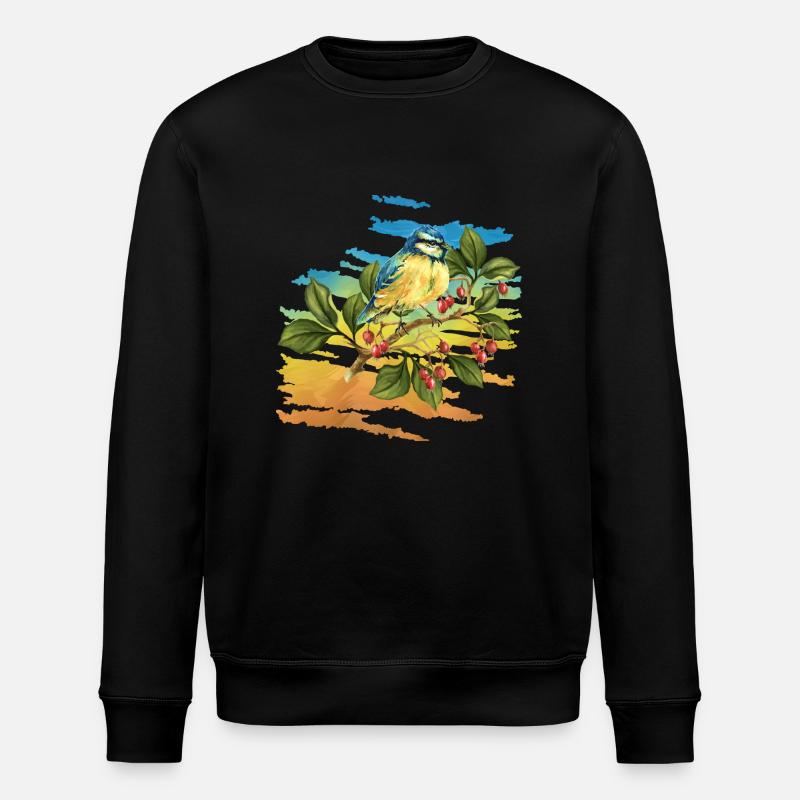 Bunter Vogel - Stanley/Stella Unisex Bio-Sweatshirt ROLLER - Schwarz