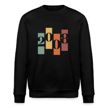 2008 vintage rétro - Sweat bio ROLLER Stanley/Stella Unisexe - noir - Devant - Nik (191cm)