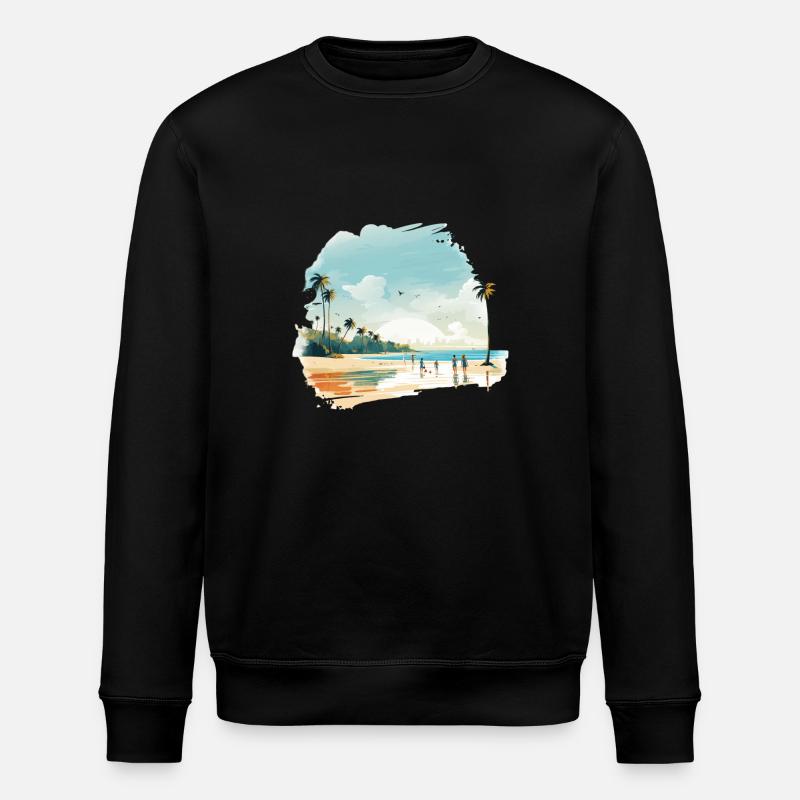 La Plage Paysage - Sweat bio ROLLER Stanley/Stella Unisexe - noir