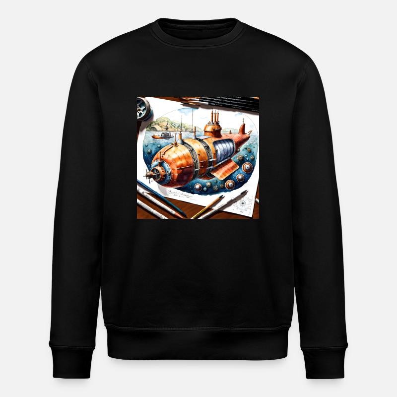 U-Boot Nr. 6 - Stanley/Stella Unisex Bio-Sweatshirt ROLLER - Schwarz