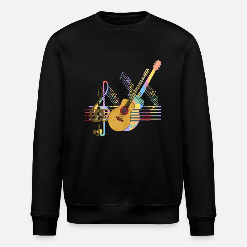 Gitarre - Stanley/Stella Unisex Bio-Sweatshirt ROLLER - Schwarz