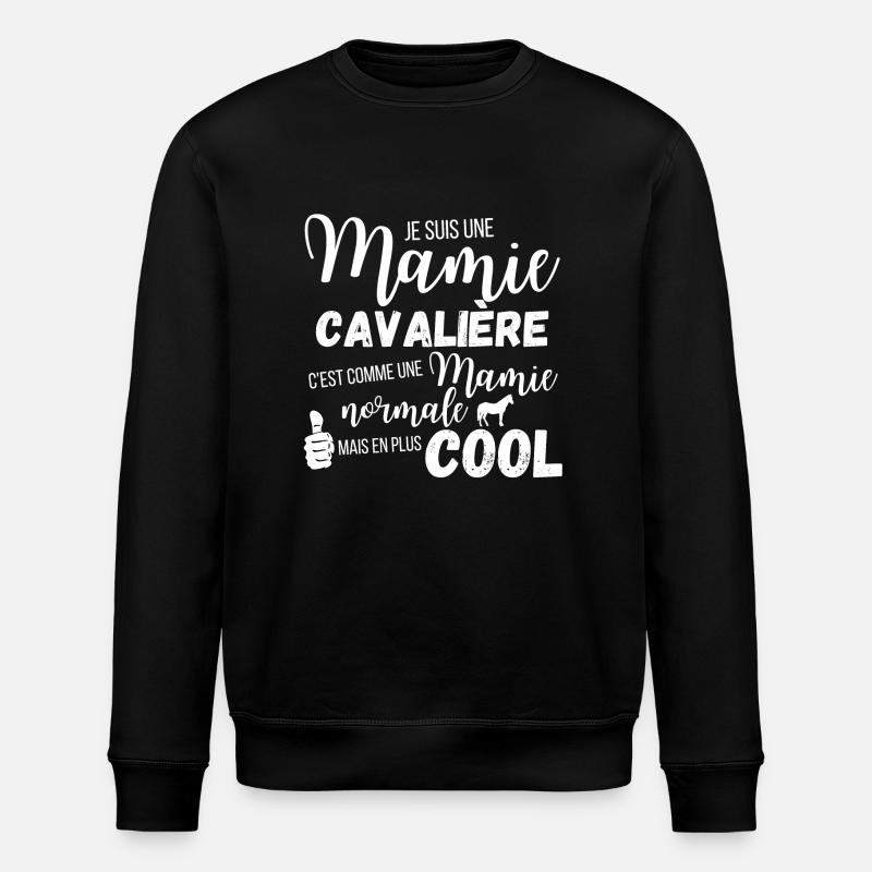 Mamie cavaliere - Sweat bio ROLLER Stanley/Stella Unisexe - noir