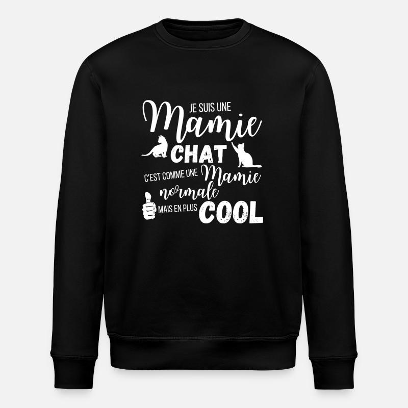 Mamie chat - Sweat bio ROLLER Stanley/Stella Unisexe - noir