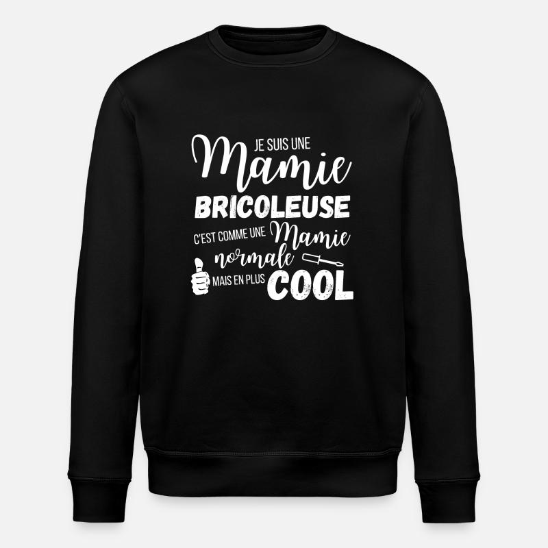 Mamie bricoleuse - Sweat bio ROLLER Stanley/Stella Unisexe - noir