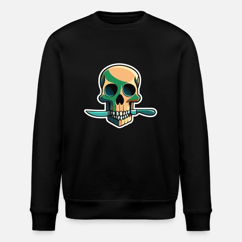 dead head with knife - Stanley/Stella Unisex Bio-Sweatshirt ROLLER - Schwarz