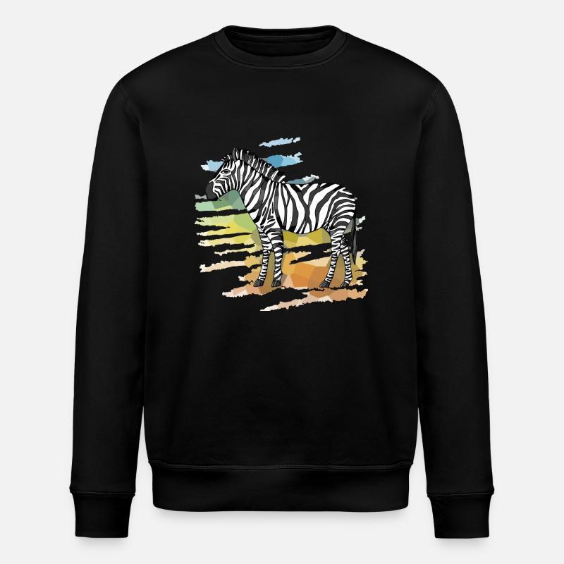 Zebra - Stanley/Stella ROLLER Unisex Organic Sweatshirt - black