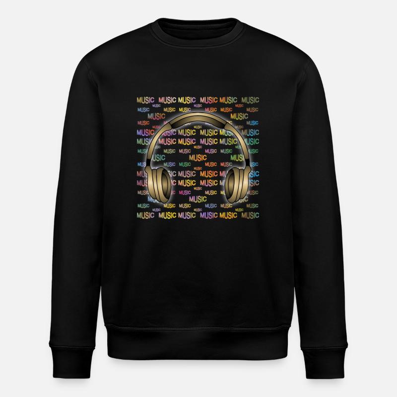 Earphone - Stanley/Stella ROLLER Unisex Organic Sweatshirt - black