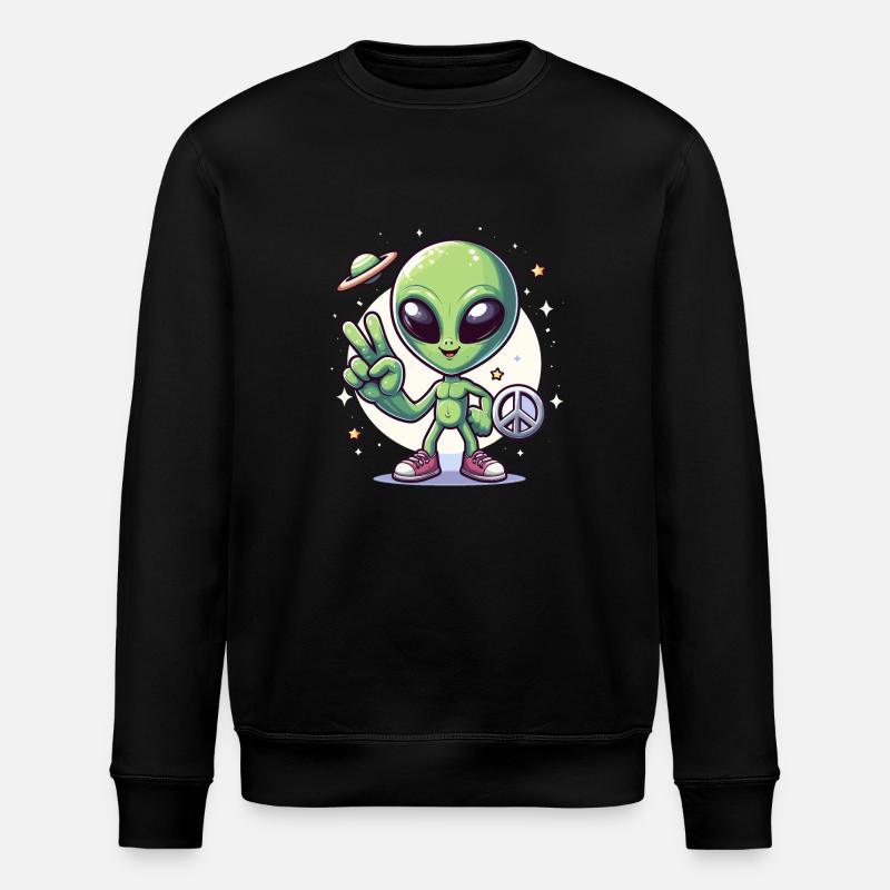 Alien de dessin animé - Sweat bio ROLLER Stanley/Stella Unisexe - noir
