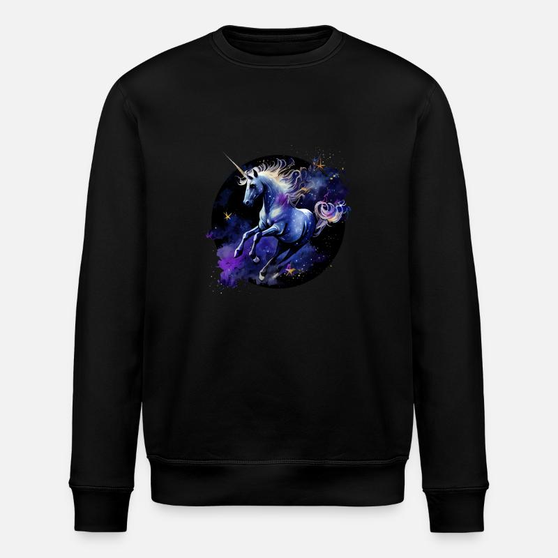 Unicorn - Stanley/Stella ROLLER Unisex Organic Sweatshirt - black