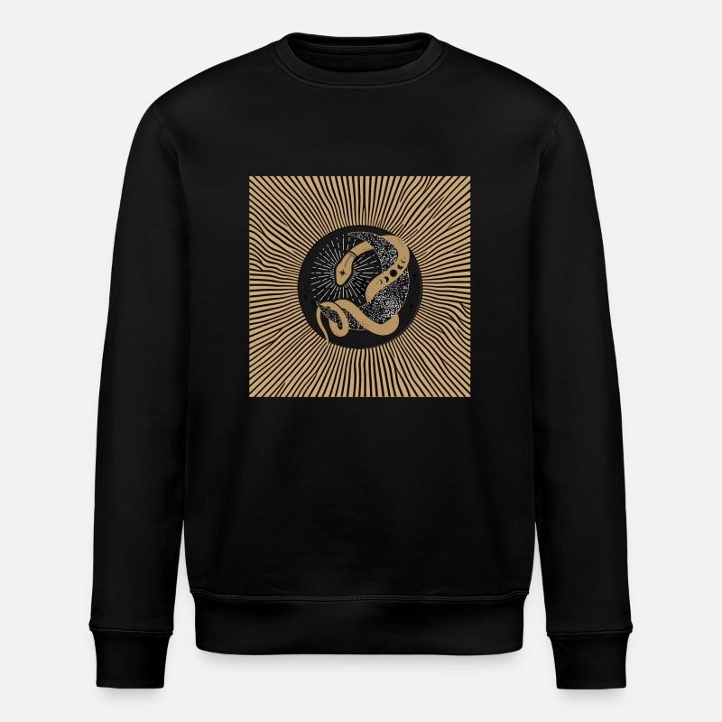 Serpent magique doré - Sweat bio ROLLER Stanley/Stella Unisexe - noir