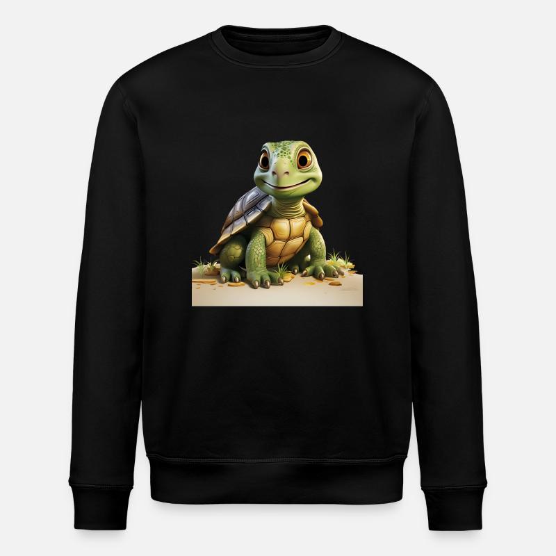 Petite tortue drôle - Sweat bio ROLLER Stanley/Stella Unisexe - noir