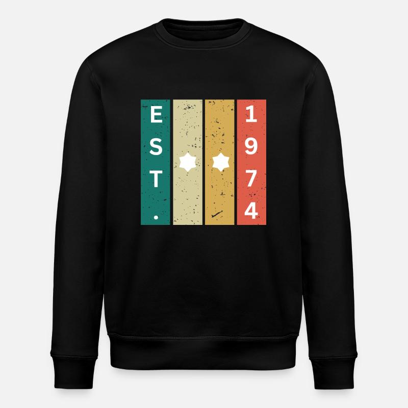 Anniversaire 74 - Sweat bio ROLLER Stanley/Stella Unisexe - noir