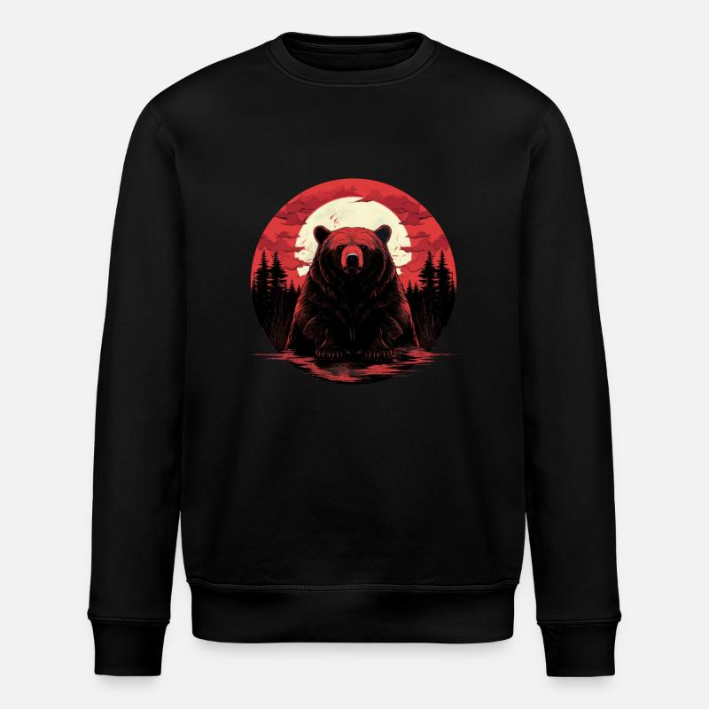 Ours de la lune - Sweat bio ROLLER Stanley/Stella Unisexe - noir