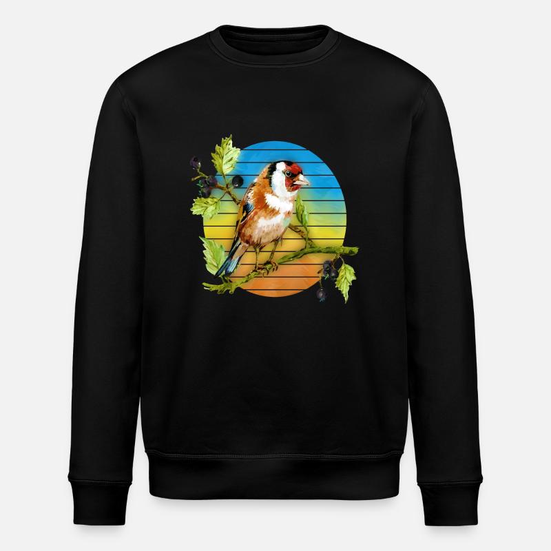 Bunter Vogel - Stanley/Stella Unisex Bio-Sweatshirt ROLLER - Schwarz