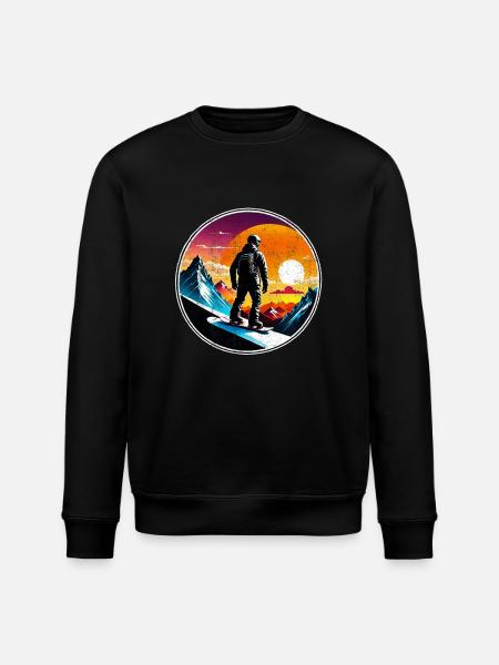 Snowboarding, snow and skiing - Stanley/Stella ROLLER Unisex Organic Sweatshirt - black