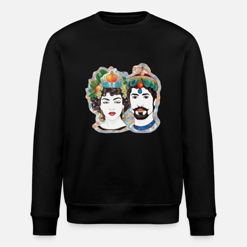 teste di moro - Stanley/Stella Unisex Bio-Sweatshirt ROLLER - Schwarz