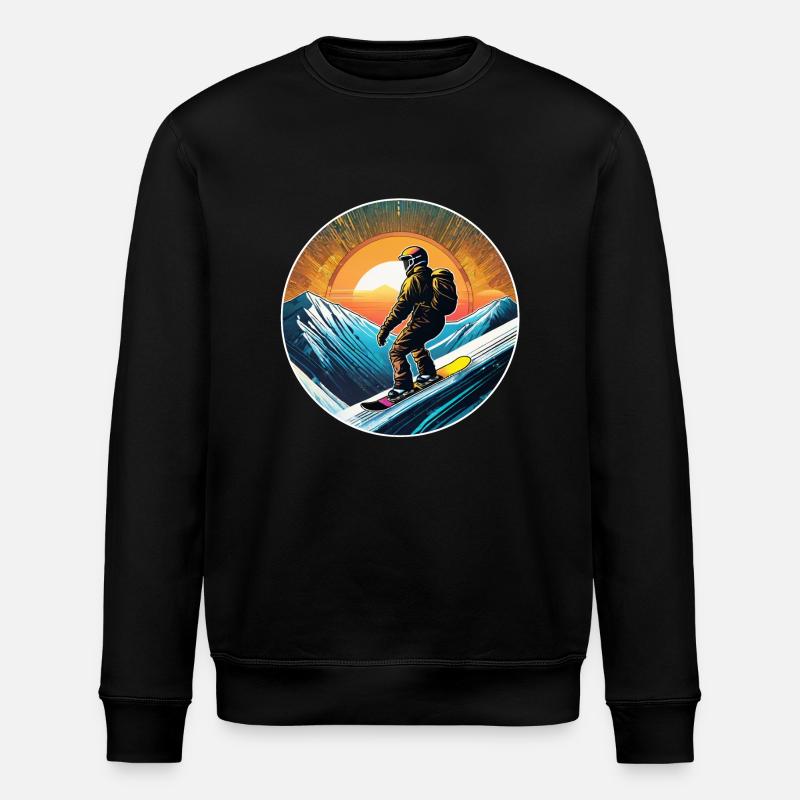Snowboarding, snow and skiing - Stanley/Stella ROLLER Unisex Organic Sweatshirt - black