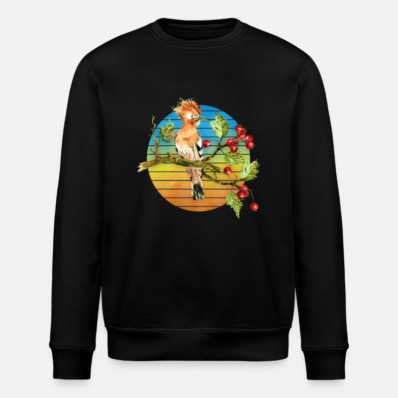 Bunter Vogel - Stanley/Stella Unisex Bio-Sweatshirt ROLLER - Schwarz