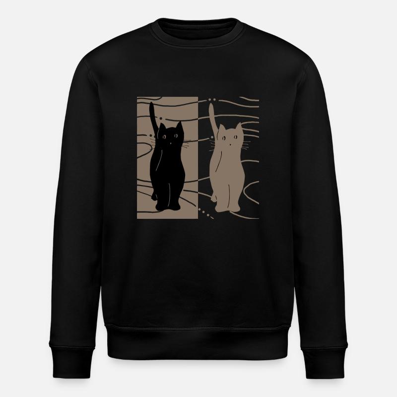 Katzen - Stanley/Stella Unisex Bio-Sweatshirt ROLLER - Schwarz