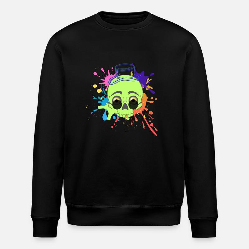 Crâne d’éclaboussure - Sweat bio ROLLER Stanley/Stella Unisexe - noir