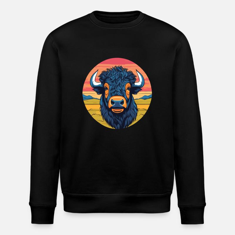 Bison - Stanley/Stella ROLLER Unisex Organic Sweatshirt - black