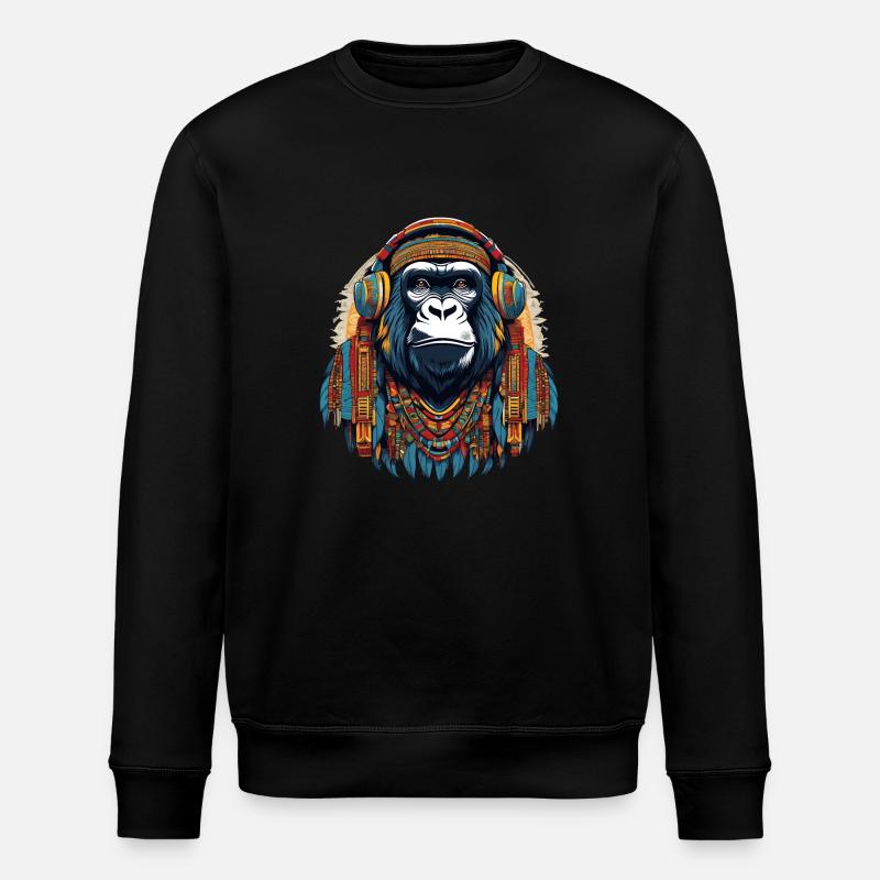 Gorilla - Stanley/Stella Unisex Bio-Sweatshirt ROLLER - Schwarz