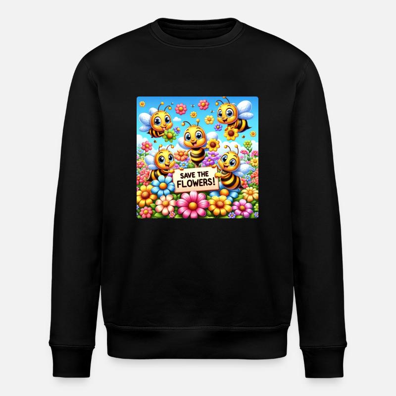 Sauvez les fleurs - Sweat bio ROLLER Stanley/Stella Unisexe - noir