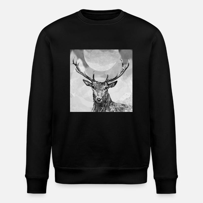 Cerf - Sweat bio ROLLER Stanley/Stella Unisexe - noir