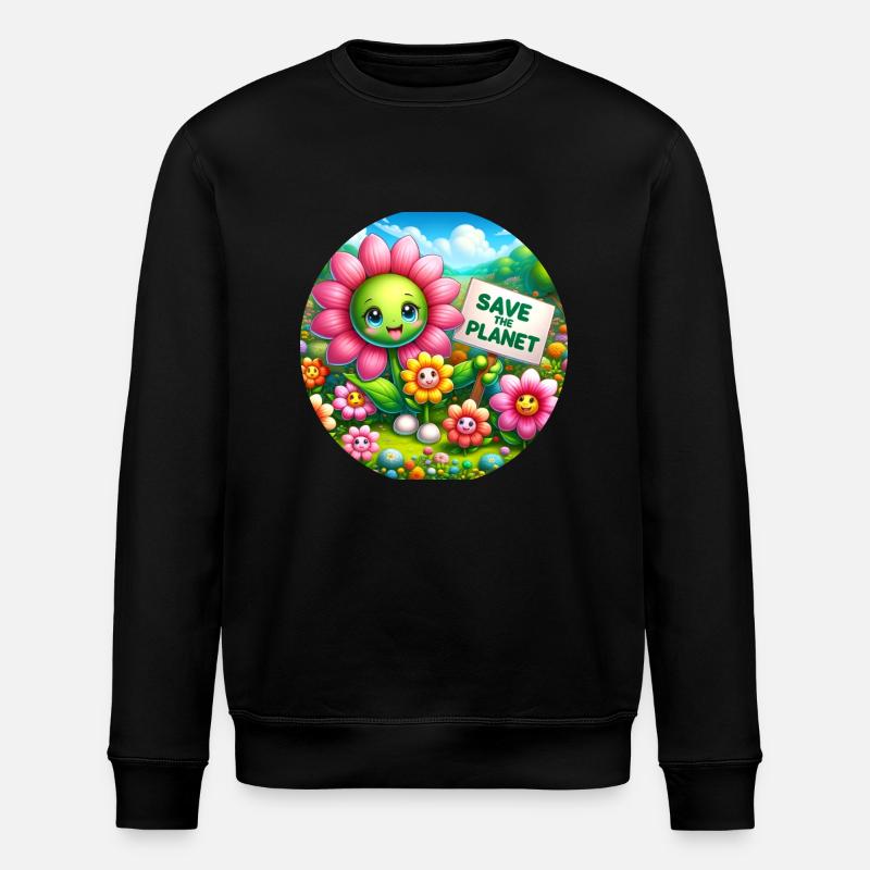 Famille de fleurs - Sweat bio ROLLER Stanley/Stella Unisexe - noir