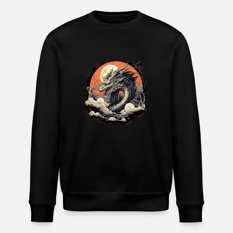 Alter Drache - Stanley/Stella Unisex Bio-Sweatshirt ROLLER - Schwarz