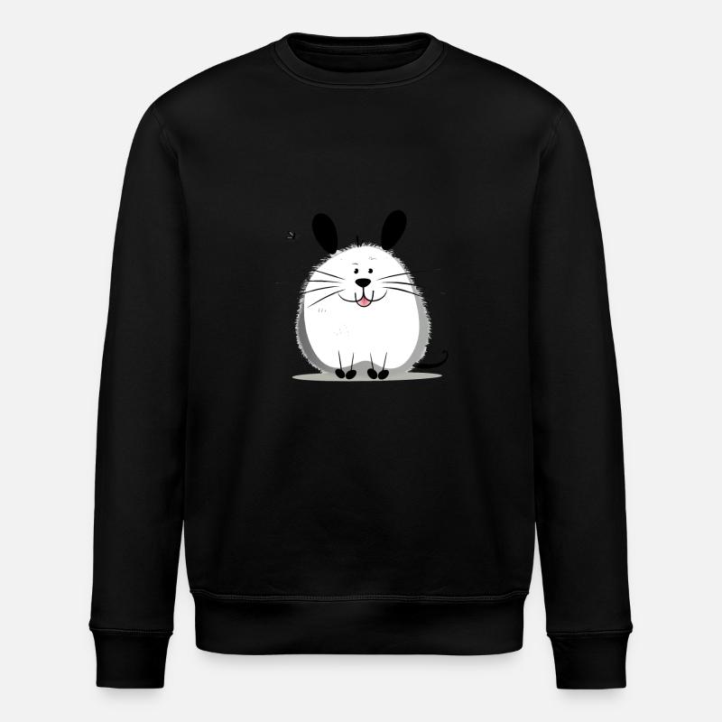 Oggo die Ratte - Stanley/Stella Unisex Bio-Sweatshirt ROLLER - Schwarz