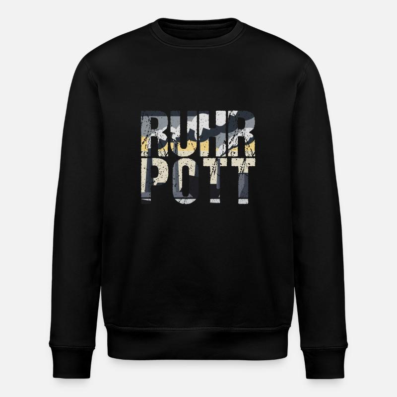 Ruhrpott Schriftzug - Stanley/Stella Unisex Bio-Sweatshirt ROLLER - Schwarz