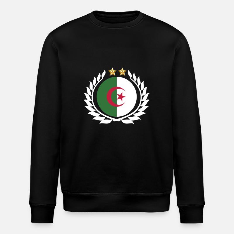 Algerian wreath - Algeria gift idea - Stanley/Stella ROLLER Unisex Organic Sweatshirt - black