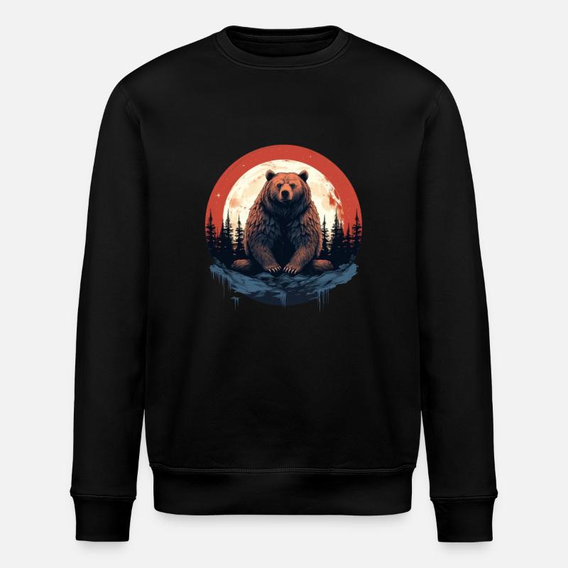 Ours de la lune - Sweat bio ROLLER Stanley/Stella Unisexe - noir
