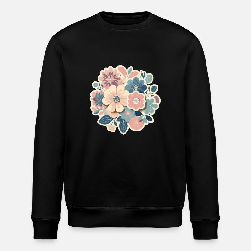 Composition floral - Sweat bio ROLLER Stanley/Stella Unisexe - noir