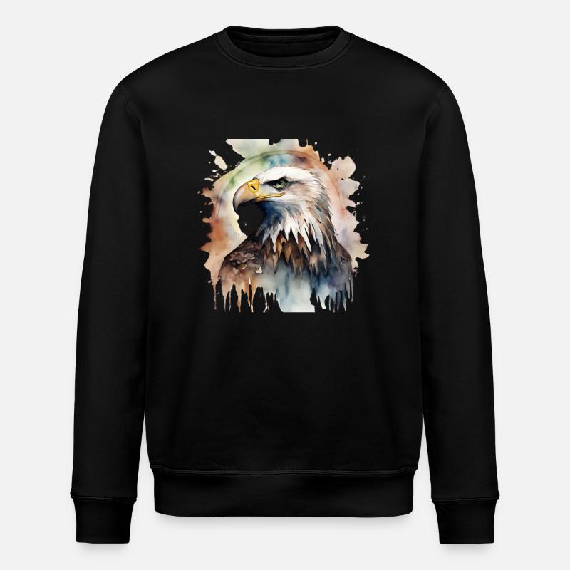 Eagle Power Animal - Stanley/Stella ROLLER Unisex Organic Sweatshirt - black